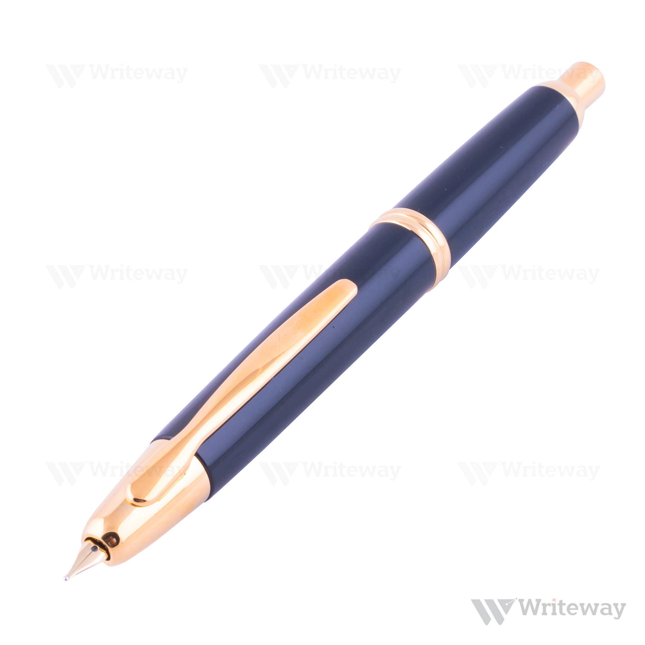 PILOT CAPLESS GOLD ACCENT BLACK FOUNTAIN PEN